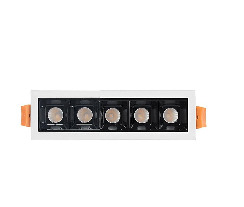SPOT LINEAR 10W WHITE-BLACK RECESSED