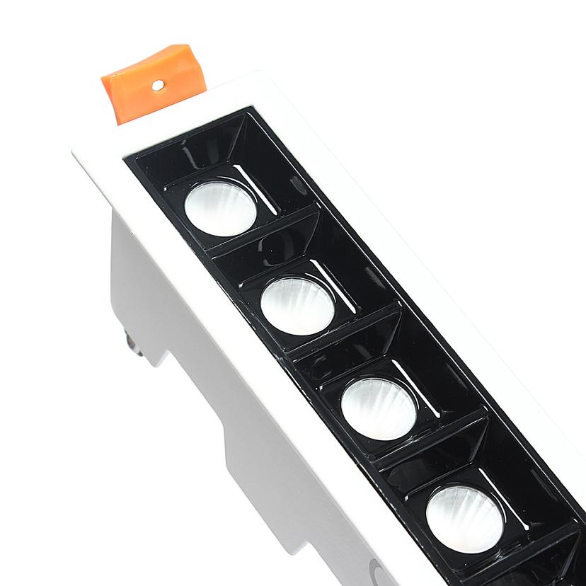 SPOT LINEAR 10W WHITE-BLACK RECESSED