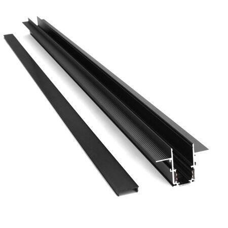 MAGNETIC 1-3 PHASE FLUSH MOUNT RAIL BLACK FOR 12.5mm BOARDS