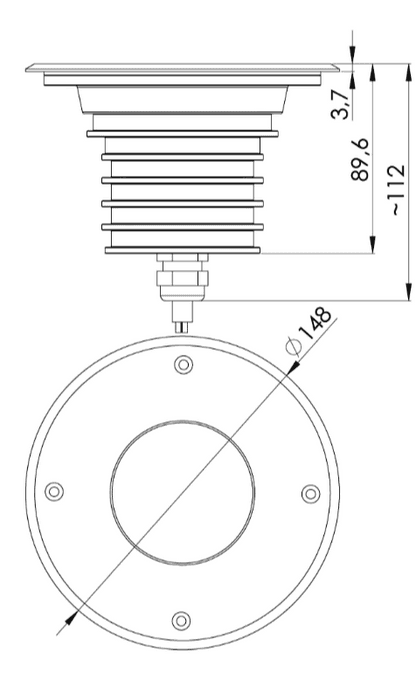 URO POOL MEDIUM RD RGBW 12/24VDC