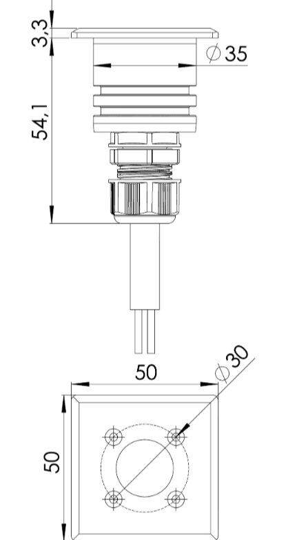 URO MINI 50 3.5W SQ 12/24V DC