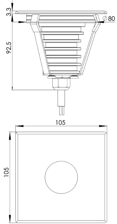 URO STANDARD 105 7W PREMIUM SQ 220-240VAC