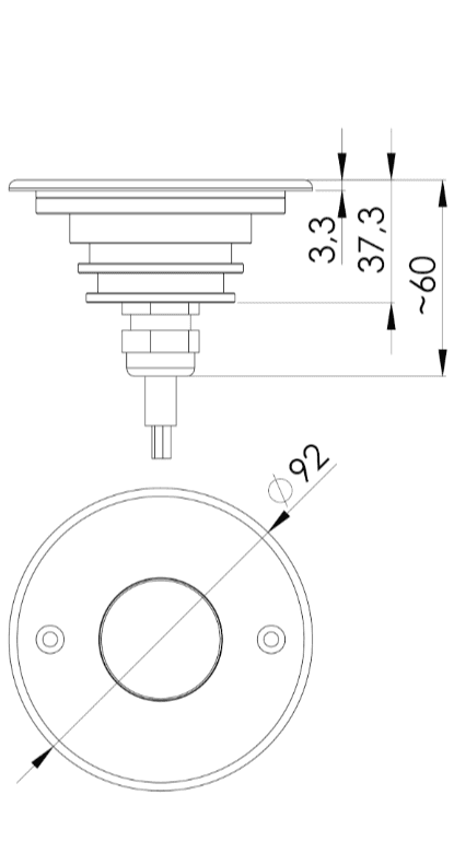 URO POOL STANDARD SLIM 92 6W RD 12/24VDC