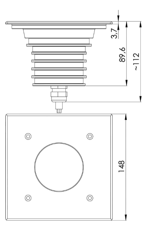 URO MEDIUM SQ 12/24VDC